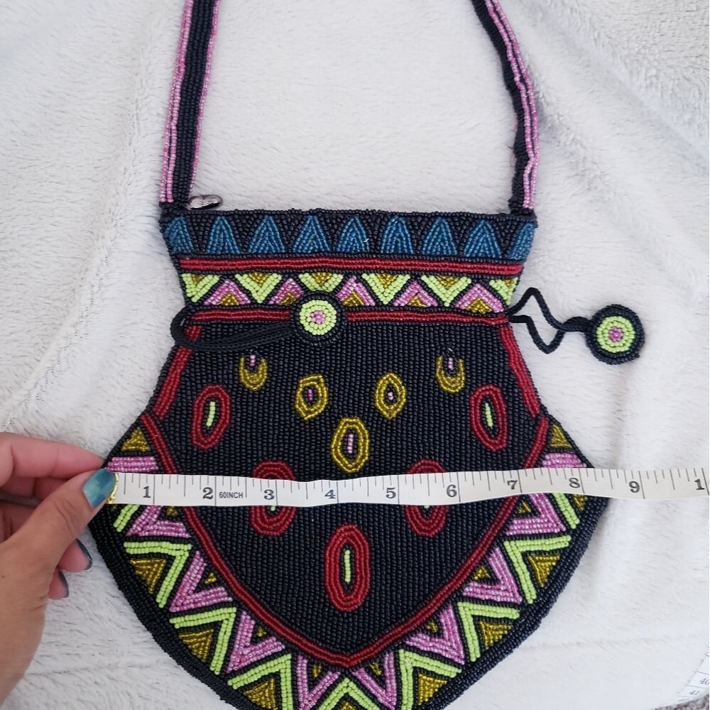 Bohemian Western Beaded Geometric Purse Handbag - Picture 8 of 8